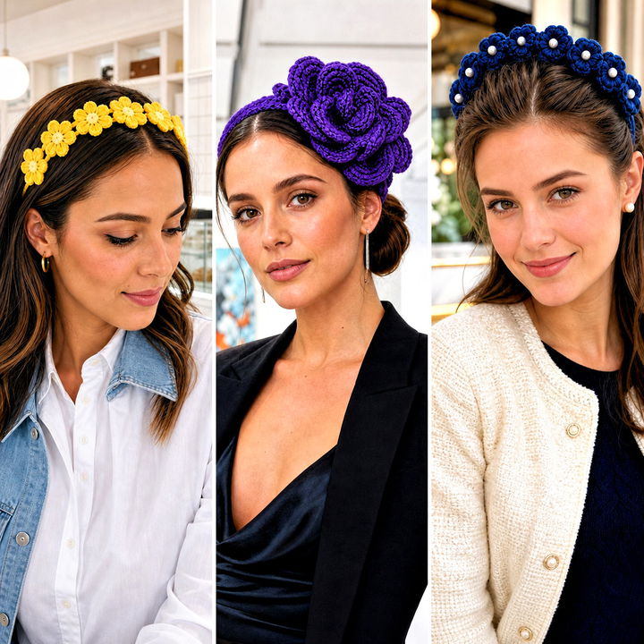 25 Crochet Puff Flower Headband Outfit Ideas for Spring