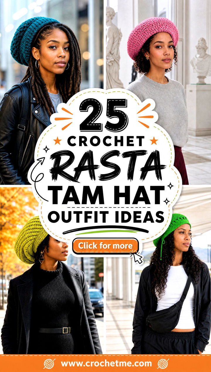 25 crochet rasta tam hat outfit ideas - 25 crochet rasta tam hat outfit ideas
