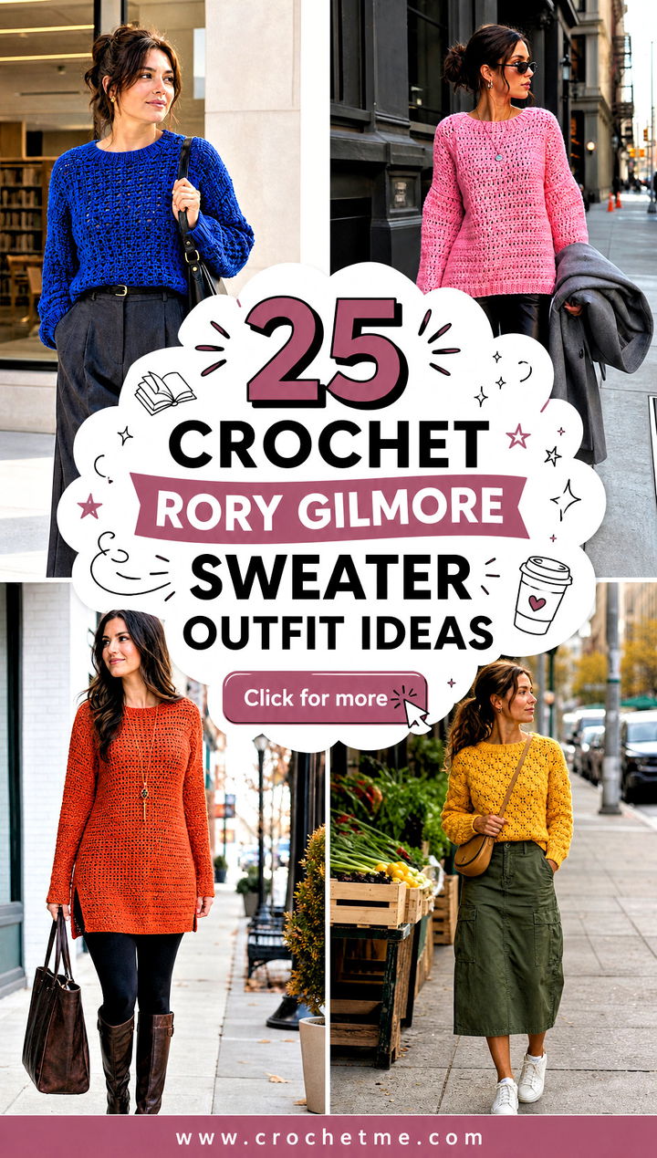 25 crochet rory gilmore sweater outfit ideas - 25 crochet rory gilmore sweater outfit ideas