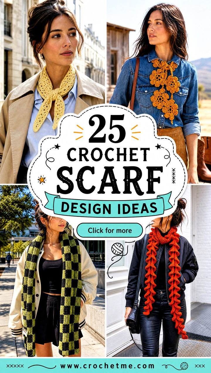 25 crochet scarf design ideas - 25 crochet scarf design ideas