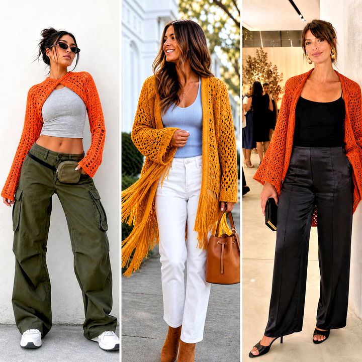 25 Crochet Shawl Sweater Outfit Ideas for Cozy Layered Style