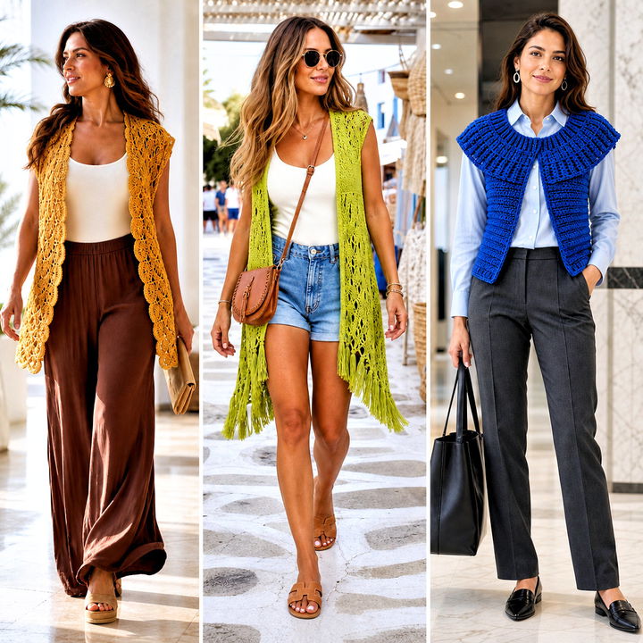25 Crochet Shawl Vest Outfit Ideas for Creative Layering