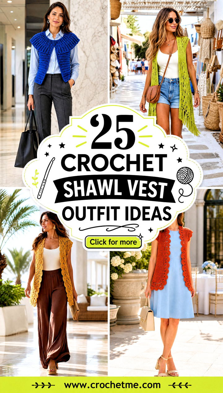 25 crochet shawl vest outfit ideas - 25 crochet shawl vest outfit ideas