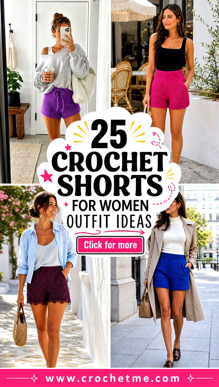 25 crochet shorts for women outfit ideas - 25 crochet shorts for women outfit ideas
