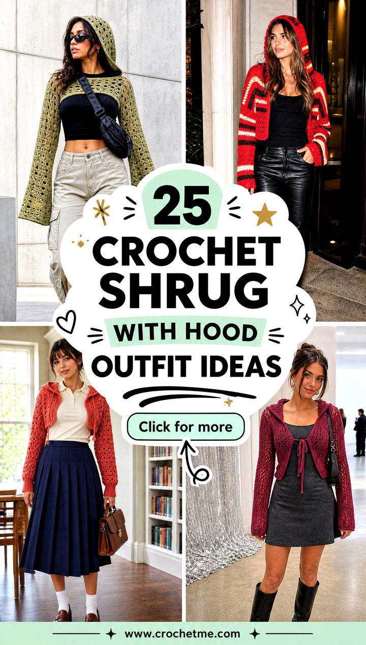 25 crochet shrug with hood outfit ideas - 25 crochet shrug with hood outfit ideas