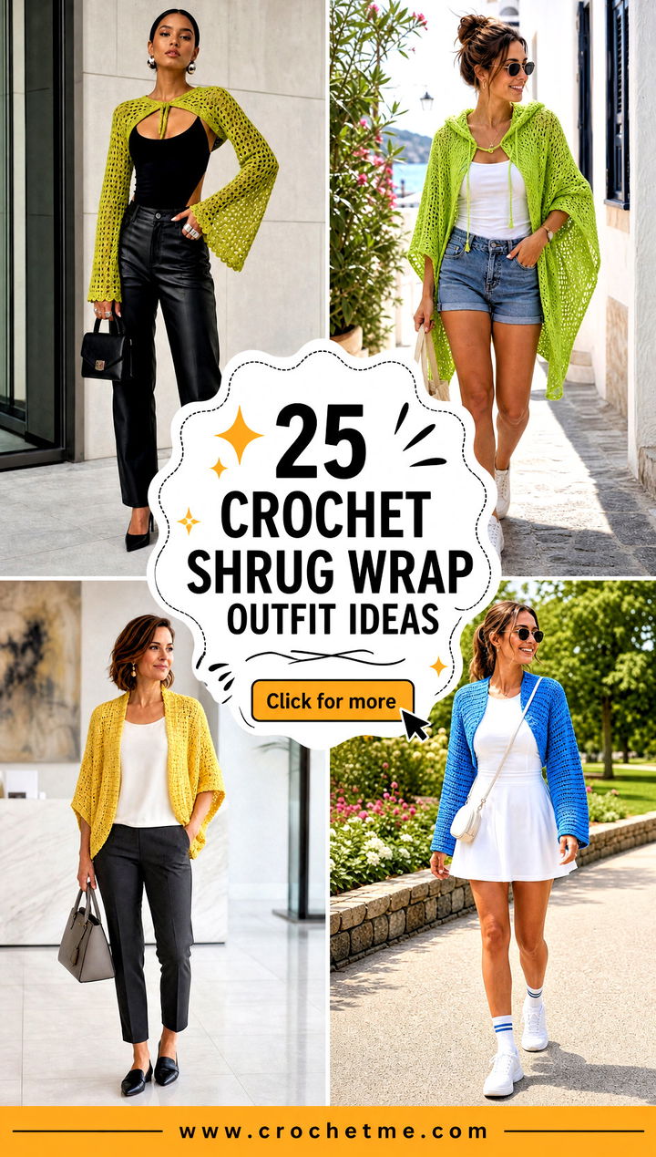 25 crochet shrug wrap outfit ideas - 25 crochet shrug wrap outfit ideas