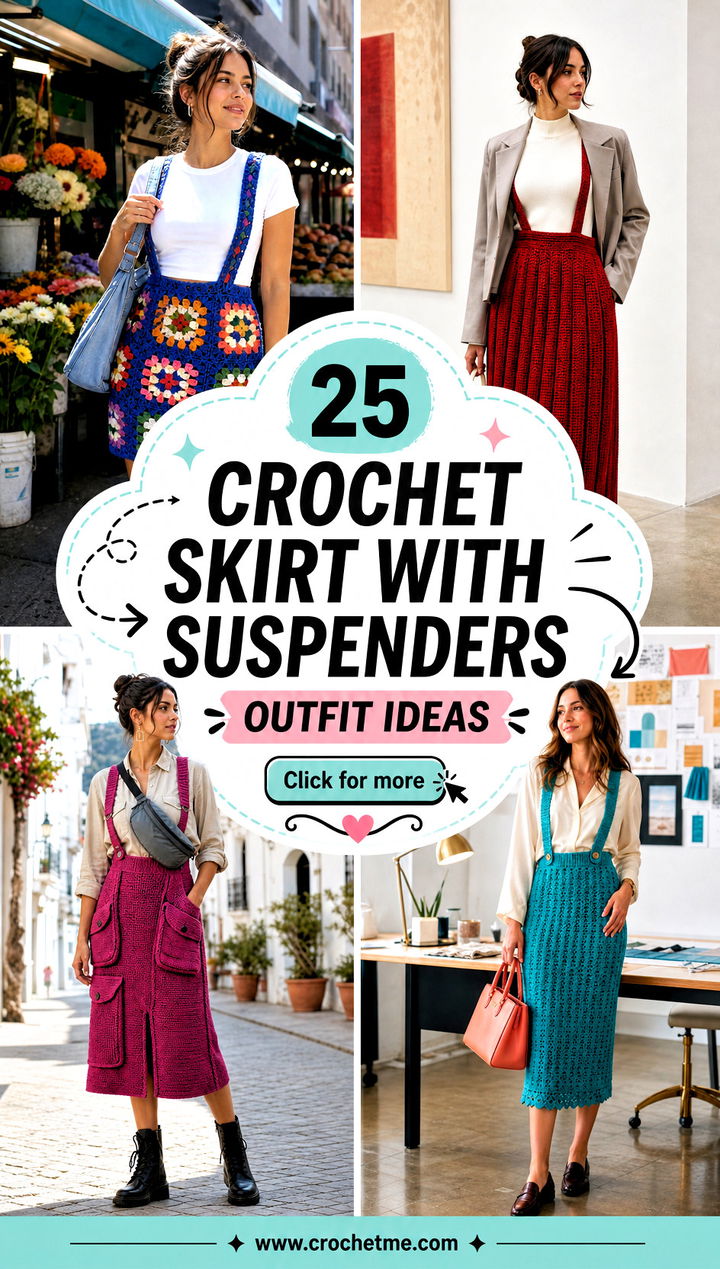 25 crochet skirt with suspenders outfit ideas - 25 crochet skirt with suspenders outfit ideas