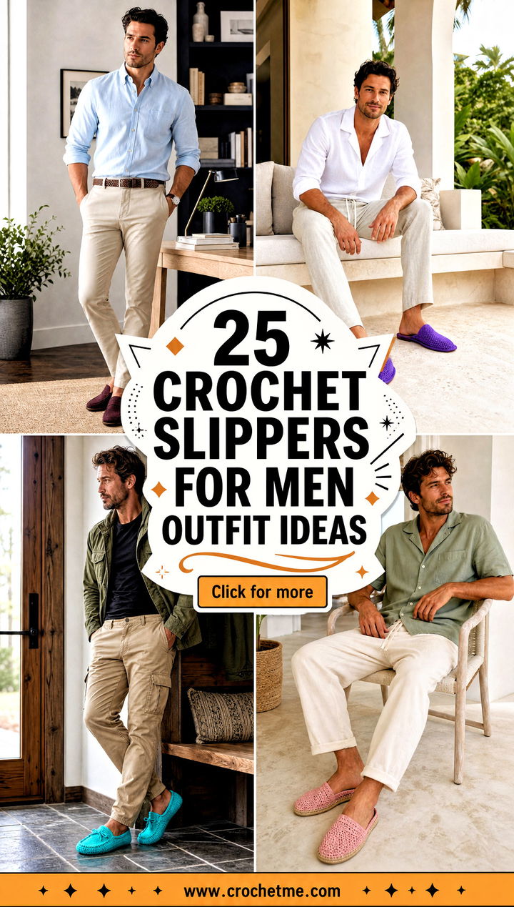 25 crochet slippers for men outfit ideas - 25 crochet slippers for men outfit ideas