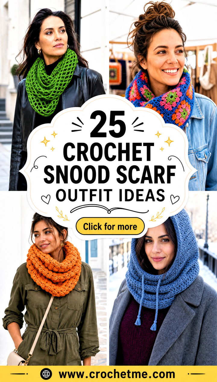 25 crochet snood scarf outfit ideas - 25 crochet snood scarf outfit ideas