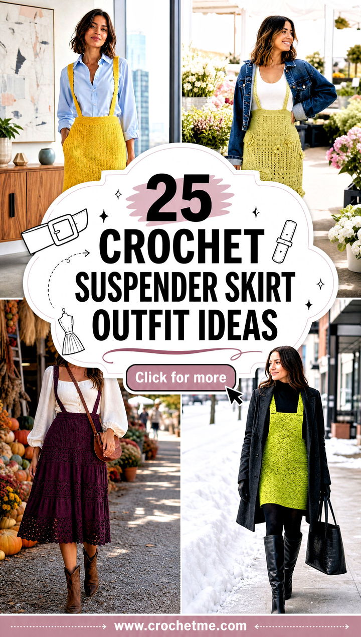 25 crochet suspender skirt outfit ideas - 25 crochet suspender skirt outfit ideas