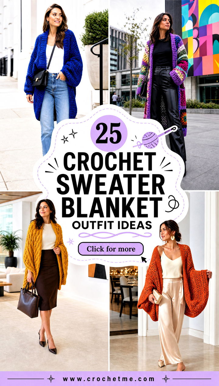25 crochet sweater blanket outfit ideas - 25 crochet sweater blanket outfit ideas