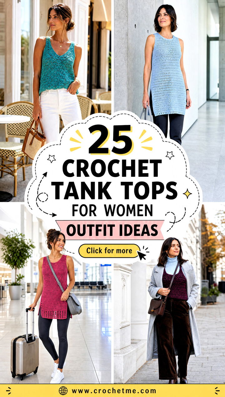 25 crochet tank tops for women outfit ideas - 25 crochet tank tops for women outfit ideas