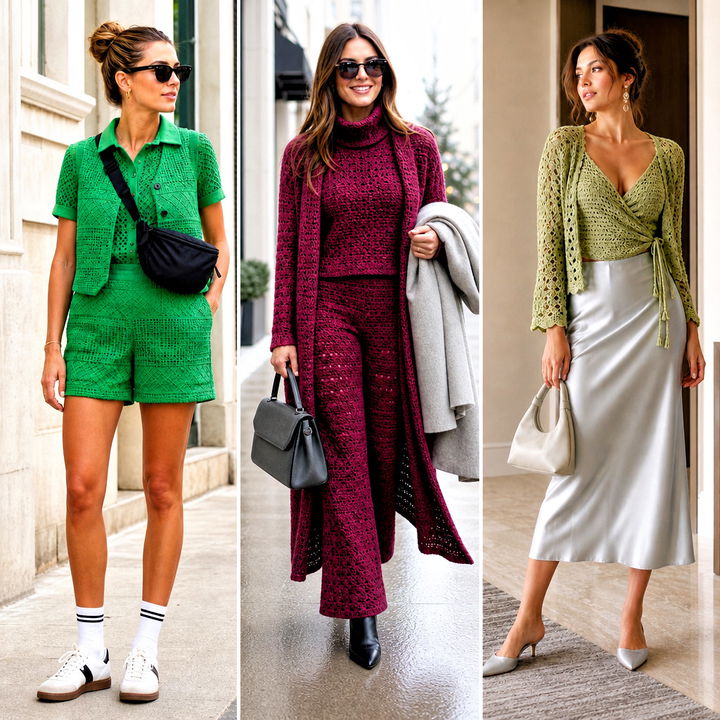25 Crochet Three Piece Outfit Ideas for Chic Matching Style
