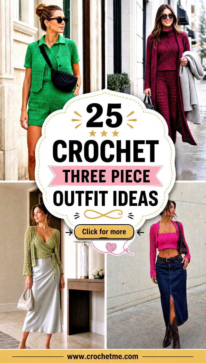 25 crochet three piece outfit ideas - 25 crochet three piece outfit ideas