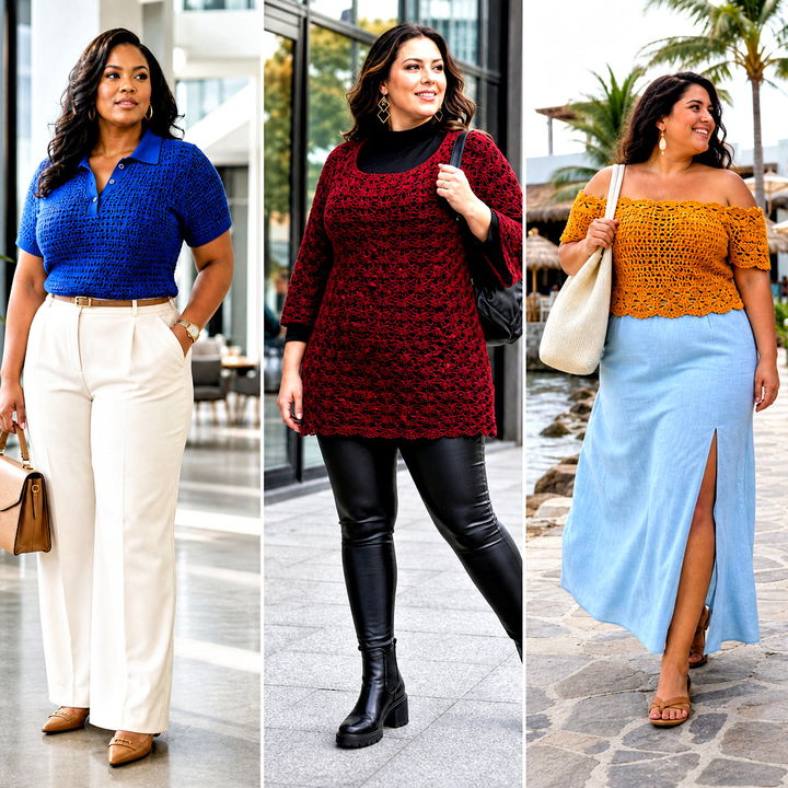 25 Crochet Top for Plus Size Women Outfit Ideas Worth Trying