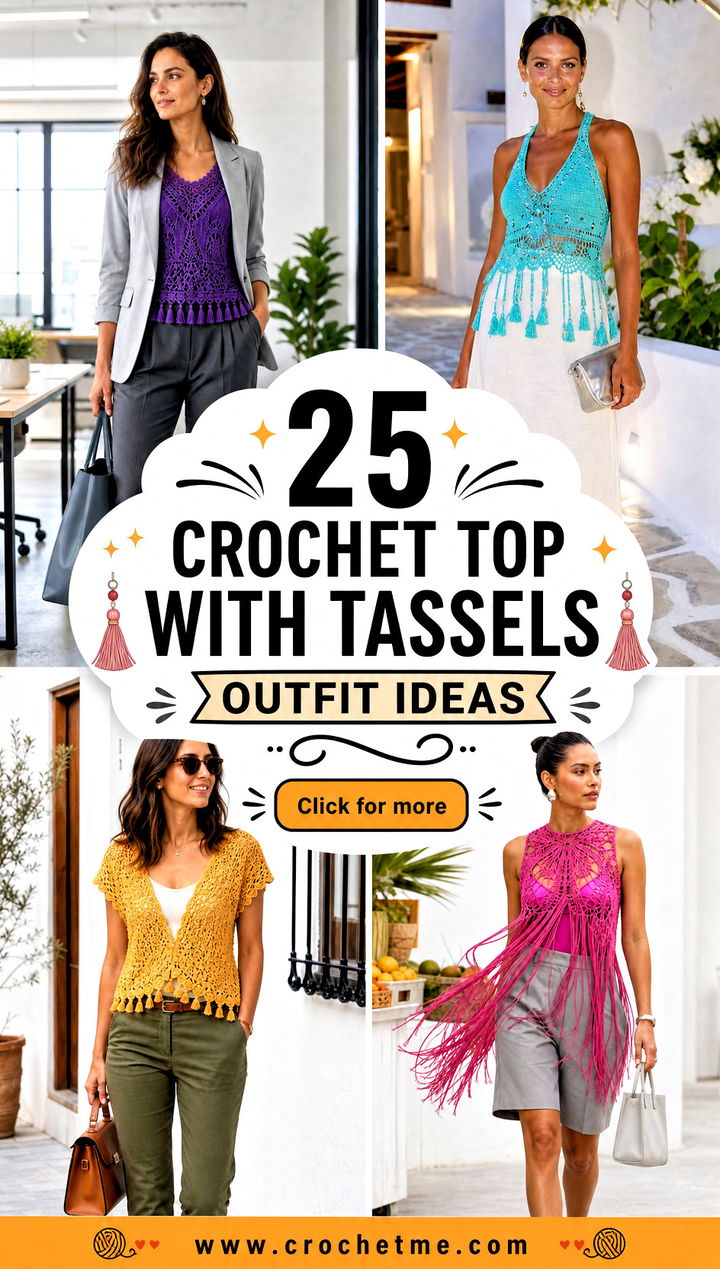 25 crochet top with tassels outfit ideas - 25 crochet top with tassels outfit ideas