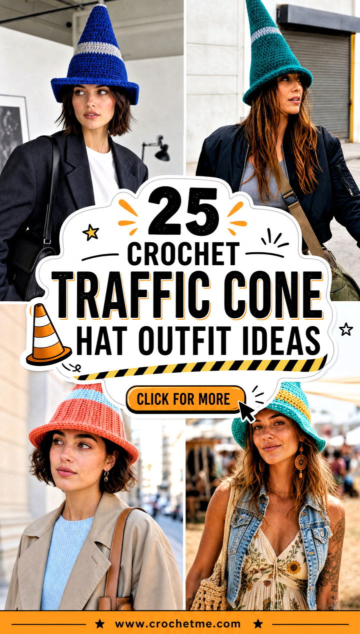 25 crochet traffic cone hat outfit ideas - 25 crochet traffic cone hat outfit ideas