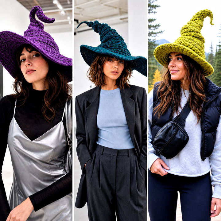 25 Crochet Twisted Witch Hat Outfit Ideas for Halloween