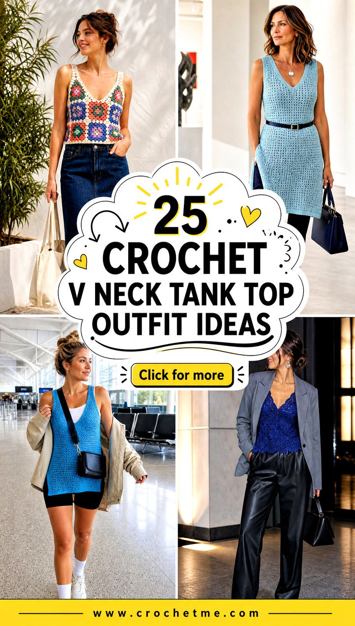 25 crochet v neck tank top outfit ideas - 25 crochet v neck tank top outfit ideas