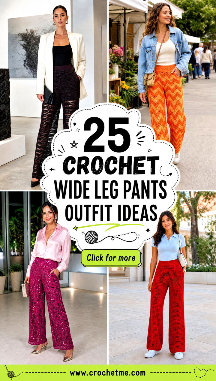 25 crochet wide leg pants outfit ideas - 25 crochet wide leg pants outfit ideas