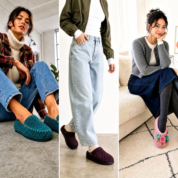 25 Crochet Winter Slippers Outfit Ideas for Cozy Nights
