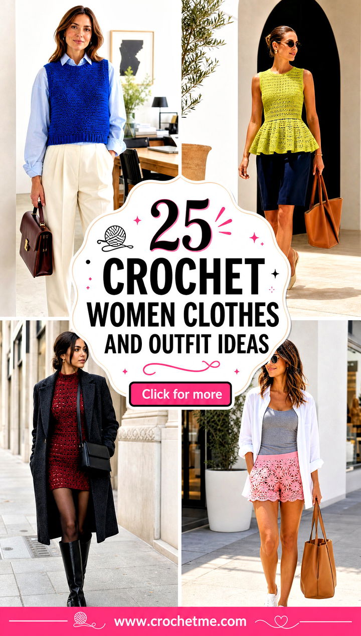 25 crochet women clothes and outfit ideas - 25 crochet women clothes and outfit ideas