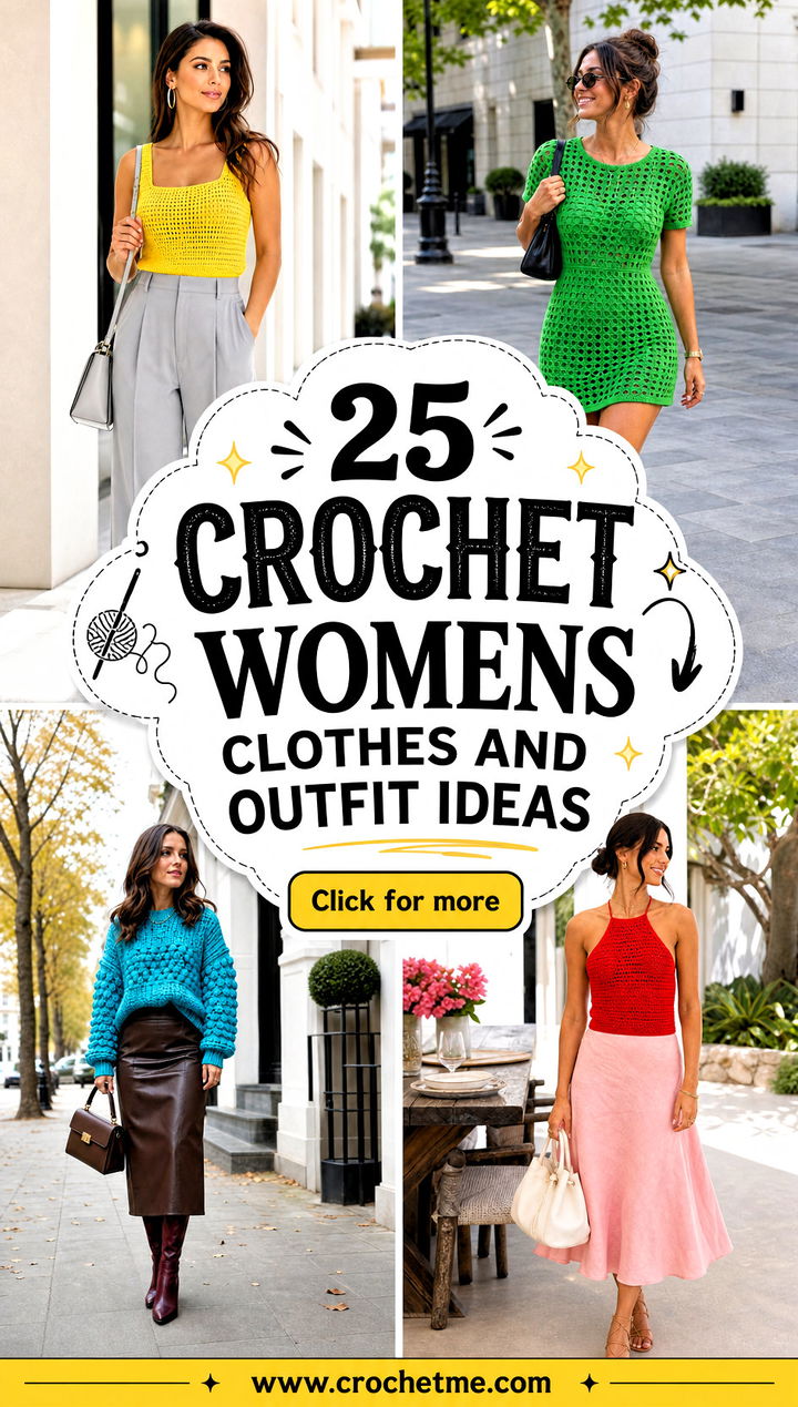 25 crochet womens clothes and outfit ideas - 25 crochet womens clothes and outfit ideas
