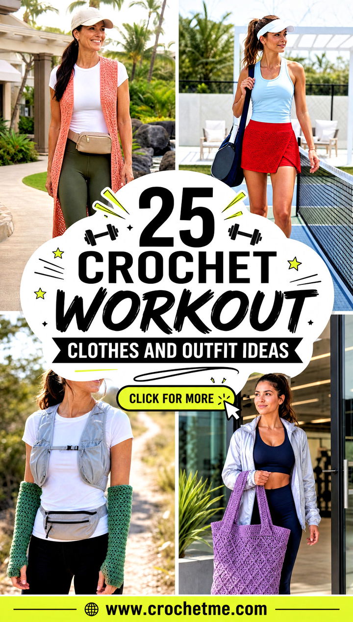 25 crochet workout clothes and outfit ideas - 25 crochet workout clothes and outfit ideas