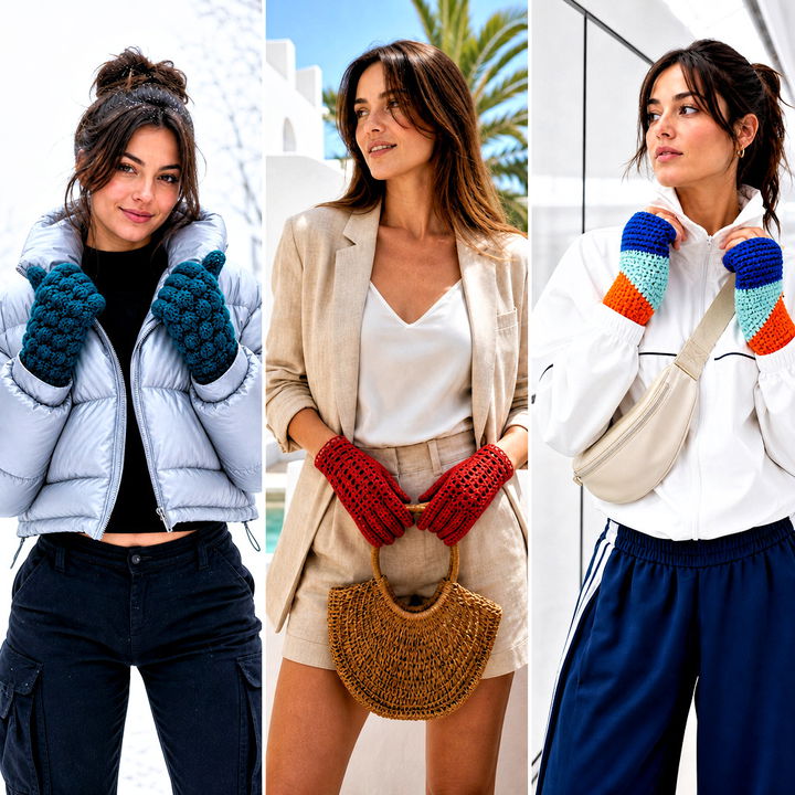 25 Crocheted Gloves Outfit Ideas for Cozy Winter Style