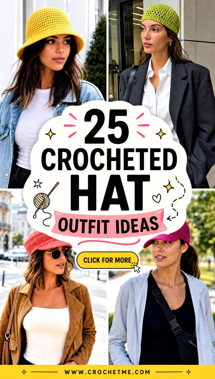 25 crocheted hat outfit ideas - 25 crocheted hat outfit ideas