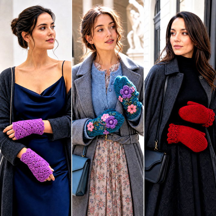 25 Cute Crochet Mittens Outfit Ideas for Cozy Winter Looks
