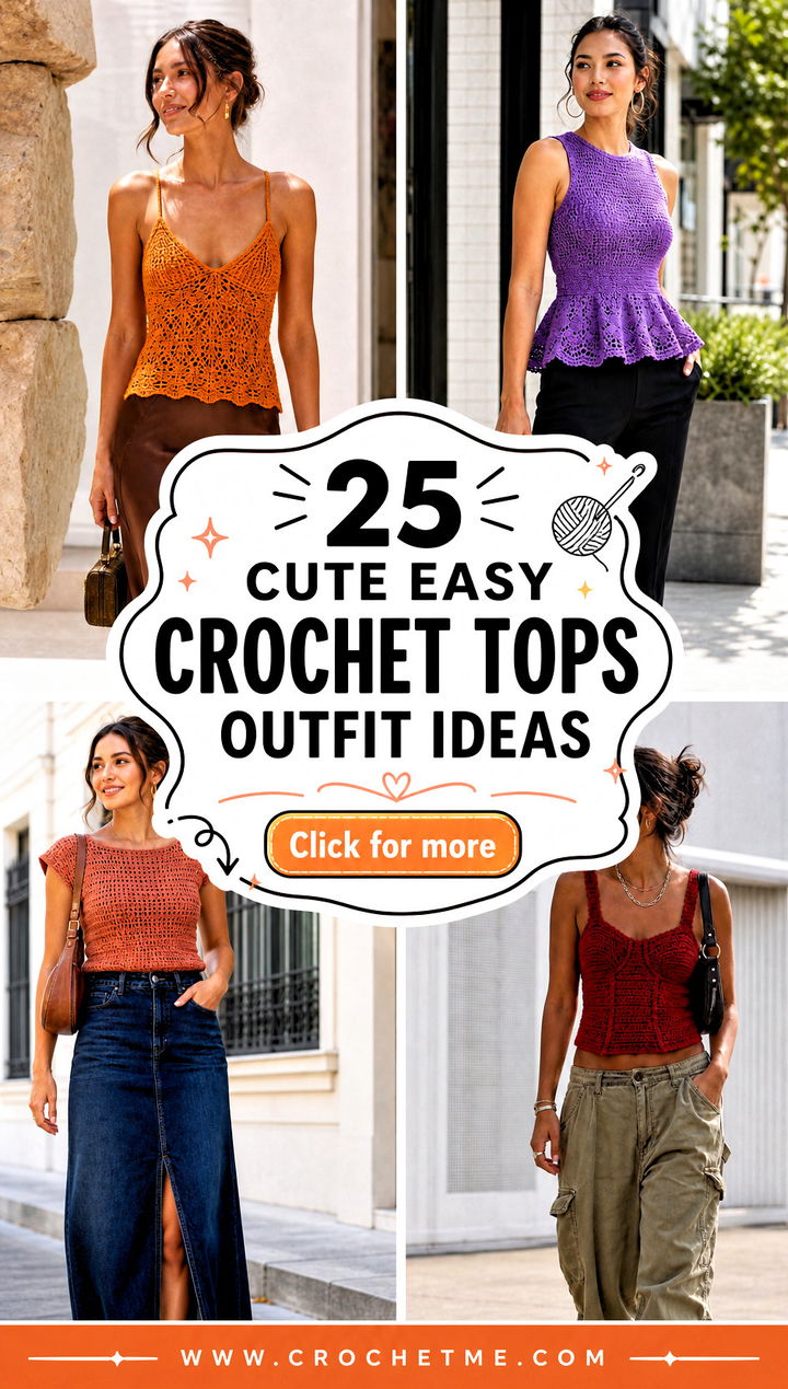 25 cute easy crochet tops outfit ideas - 25 cute easy crochet tops outfit ideas