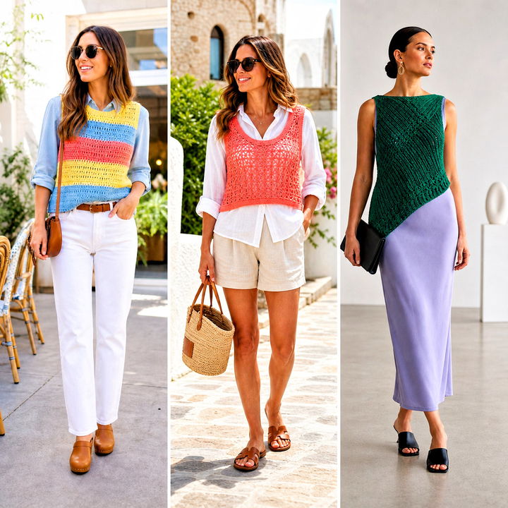 25 DIY Crochet Sweater Vest Outfit Ideas for Chic Layering