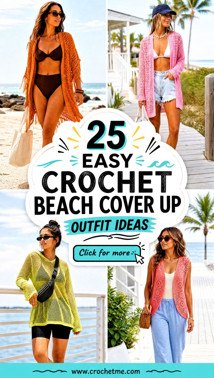 25 easy crochet beach cover up outfit ideas - 25 easy crochet beach cover up outfit ideas