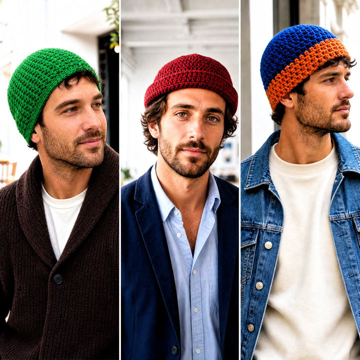 25 Easy Crochet Beanie for Men Outfit Ideas for Winter Style