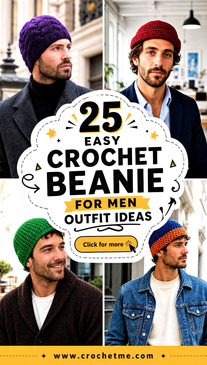 25 easy crochet beanie for men outfit ideas - 25 easy crochet beanie for men outfit ideas