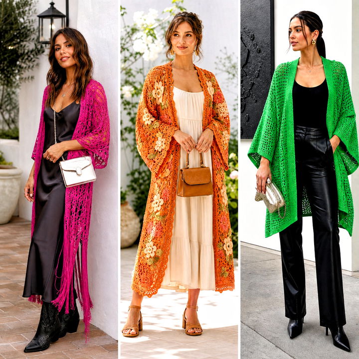 25 Easy Crochet Kimono Outfit Ideas for Breezy Summer Layers