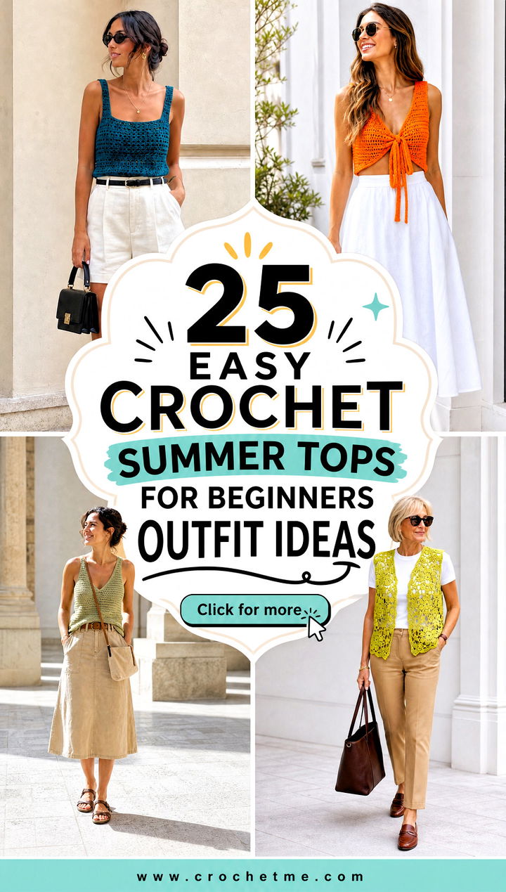 25 easy crochet summer tops for beginners outfit ideas - 25 easy crochet summer tops for beginners outfit ideas