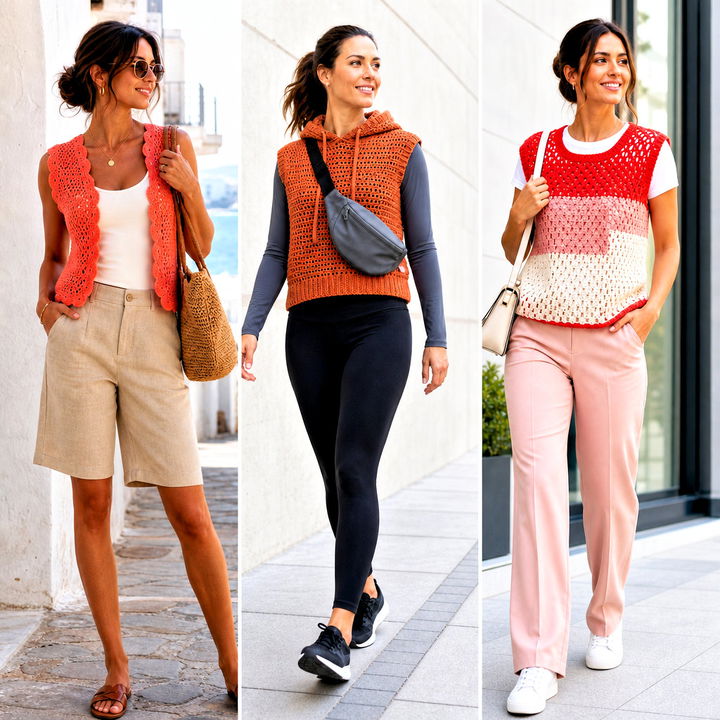 25 Easy Crochet Sweater Vest Outfit Ideas for Chic Layering