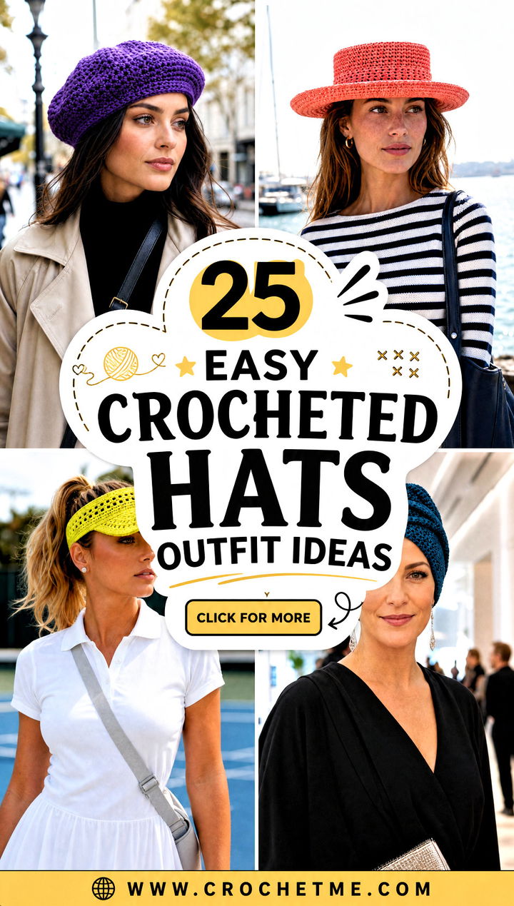 25 easy crocheted hats outfit ideas - 25 easy crocheted hats outfit ideas