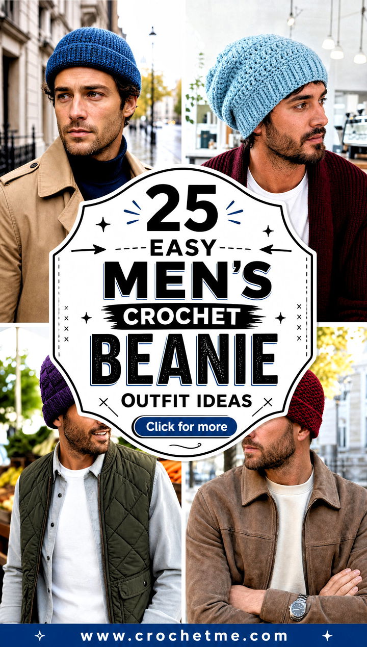 25 easy mens crochet beanie outfit ideas - 25 easy men’s crochet beanie outfit ideas