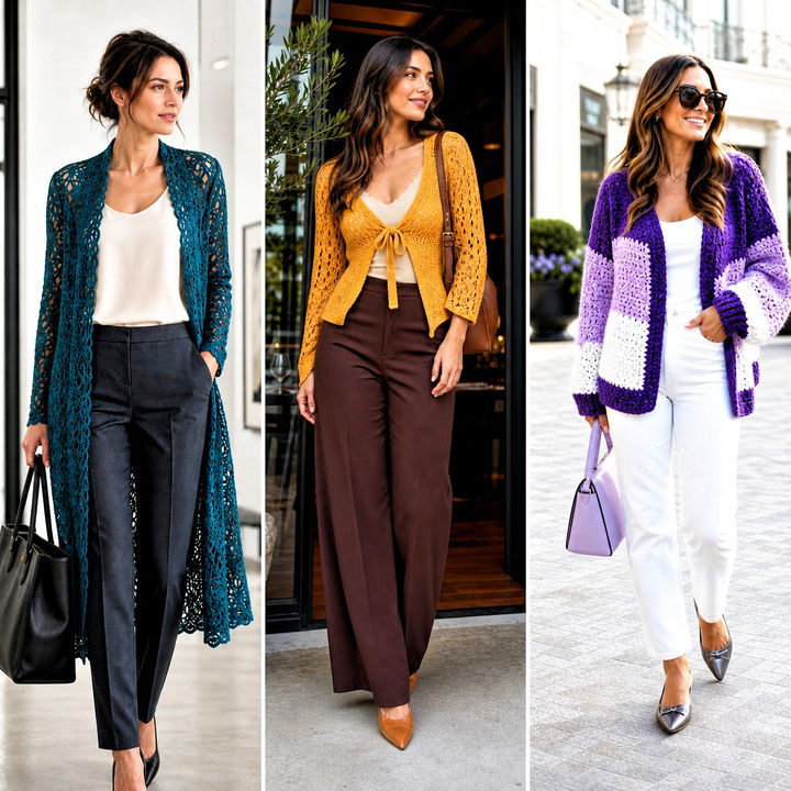 25 Elegant Crochet Cardigan Outfit Ideas for Chic Layers