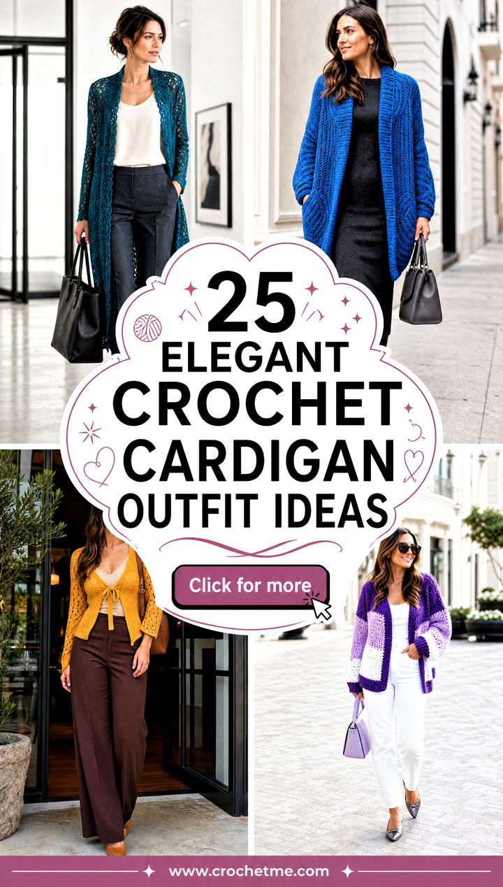 25 elegant crochet cardigan outfit ideas - 25 elegant crochet cardigan outfit ideas