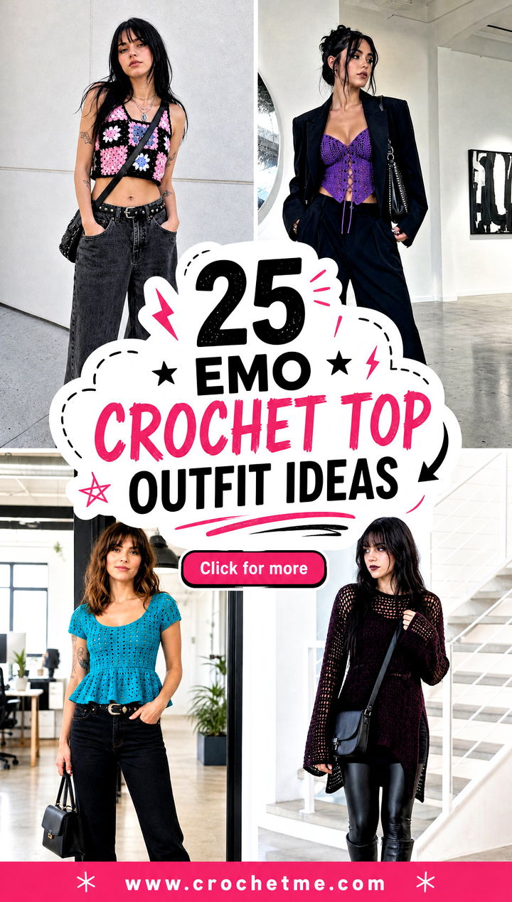 25 emo crochet top outfit ideas - 25 emo crochet top outfit ideas