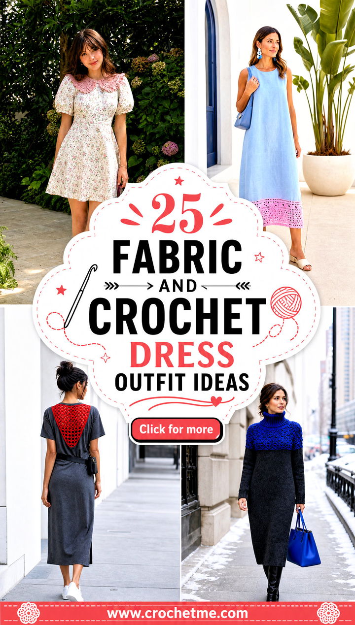 25 fabric and crochet dress outfit ideas - 25 fabric and crochet dress outfit ideas