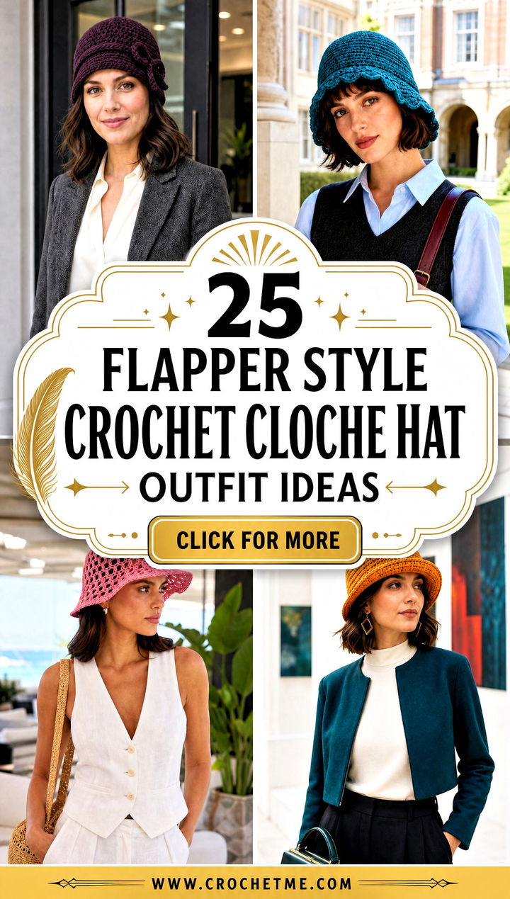 25 flapper style crochet cloche hat outfit ideas - 25 flapper style crochet cloche hat outfit ideas