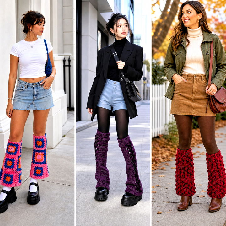 25 Flared Crochet Leg Warmers Outfit Ideas for Cozy Style