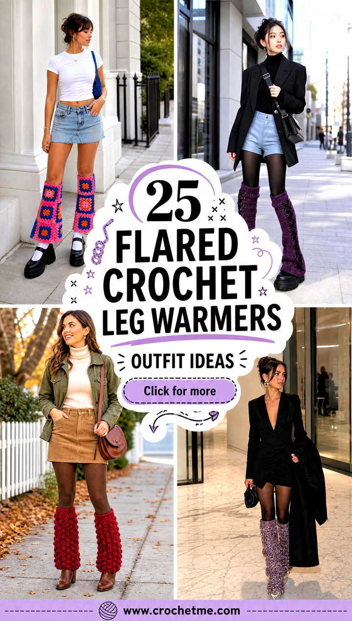 25 flared crochet leg warmers outfit ideas - 25 flared crochet leg warmers outfit ideas