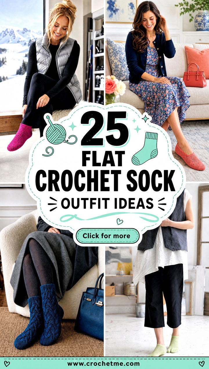 25 flat crochet sock outfit ideas - 25 flat crochet sock outfit ideas