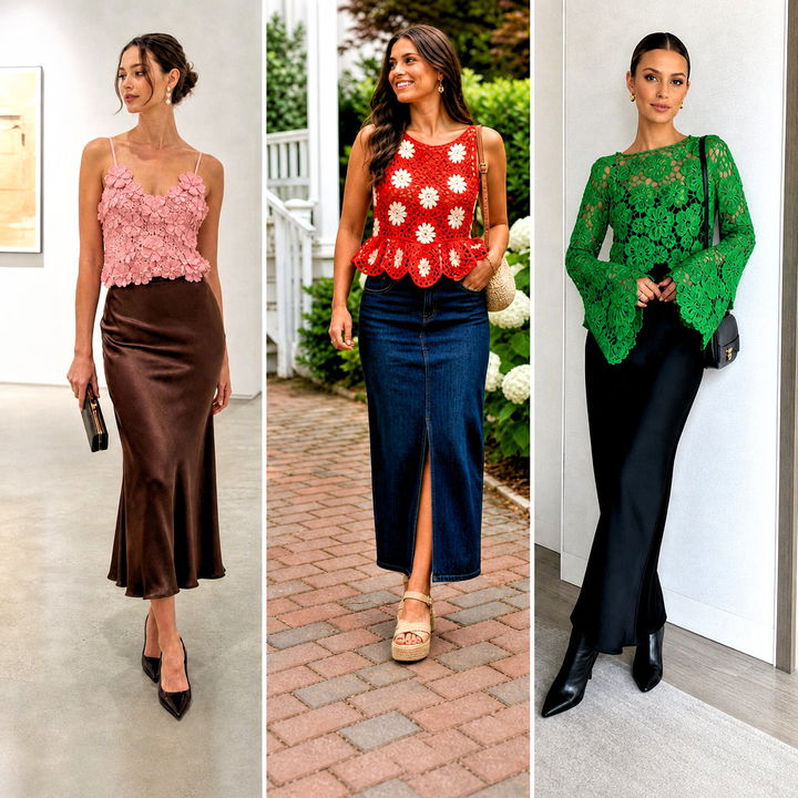 25 Flower Crochet Tops Outfit Ideas for Fresh Summer Style